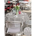 thumbnail image 5 of Outdoor Tablecloth with Umbrella Hole for Patio/Picnic/Party/Camping, Vintage Floral Waterproof Table Cloth Round Cover Washable, White Cherry Flowers Blossom Spring Gray (Dia 54"), 5 of 8
