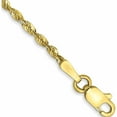 thumbnail image 1 of 10K Yellow Gold 1.8mm Extra-Light D/C Rope Chain Anklet (9 X 1.8) Made In Peru 10ex014-9, 1 of 4
