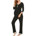 thumbnail image 1 of Julyccc Womens Maternity Nursing Nightgown Blouse Pants Set, 1 of 4