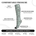 thumbnail image 3 of Lsque Hand Drawn Chickens Pattern Sport Compression Socks for Men & Women 15-20 mmHg Knee High Nurse Pregnant Running Medical and Travel Athletic, 3 of 6
