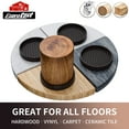 thumbnail image 3 of 3'' Rubber Anti Slip Furniture Pads for Hardwoods Floors, 8 Pcs Round Non Slip Furniture Coasters, Furniture Leg Floor Protectors Caster Cups, Sofa Couch Bed Stoppers to Prevent Sliding (Brown), 3 of 7