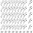 thumbnail image 1 of EcoNesxp Screen Clip Mirror Bracket Clip MM Clear Cabinet Glass Fixing Clip Kit Picture Frame Backing Clip 4mm Clear Cabinet Glass Fixing Clip Kit, 1 of 5