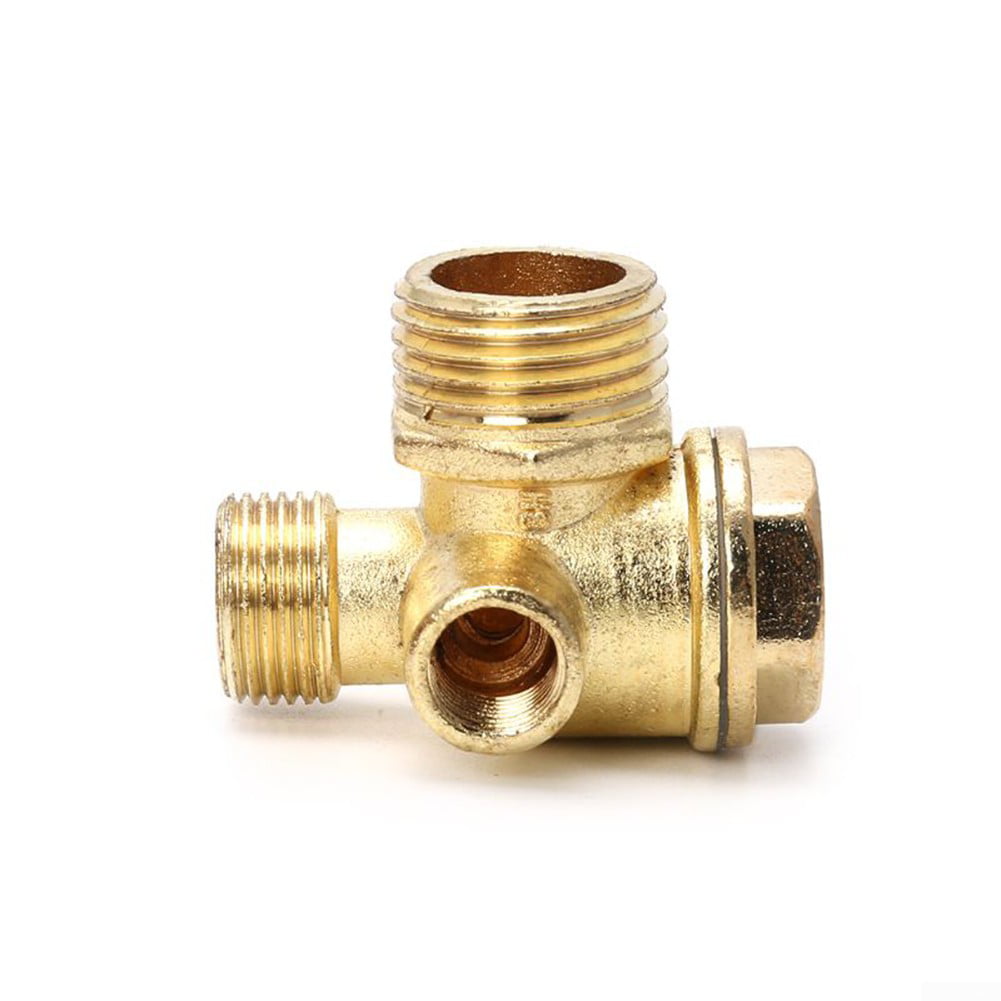 Details about   1x 90° 3 Port Brass Central Pneumatic Air Compressor Check Valve Threaded New 