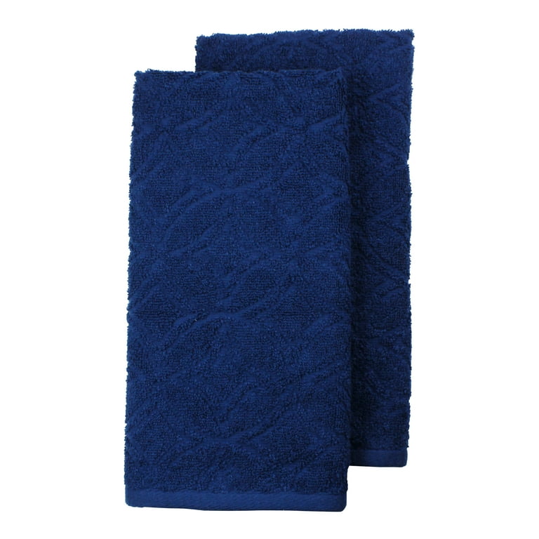 Fresh & Simple Navy Dot Weft Kitchen Towel, 16 x 26, 5 Pack