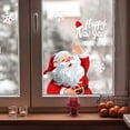 thumbnail image 4 of SDJMa 1 Sheet Christmas Window Clings Stickers, Reusable Happy New Year Snowflake Santa Claus Self Adhesive Window Decals for Indoor Outdoor Xmas Holiday Home Decor, 4 of 6