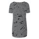thumbnail image 4 of Tops Cortos para Mujeres Casual Impreso Delantero Corto Espalda Larga Manga Corta Raglan Cuello Redondo Superior, 4 of 5