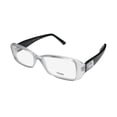 thumbnail image 1 of NEW FENDI 896 WOMENS/LADIES RECTANGULAR FULL-RIM CLEAR CRYSTAL / BLACK FRAME DEMO LENSES 54-15-135 FLEXIBLE HINGES EYEGLASSES/EYEWEAR, 1 of 8