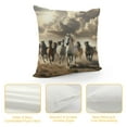 thumbnail image 4 of COMIO Horse Throw Pillow Covers Soft Galloping Horse Pillow Cases Cushion Covers for Living Room Bedroom Cute Animal Black Decor Decorative Throw Pillowcases for Sofa Couch Chair, 4 of 5