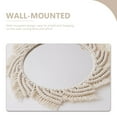 thumbnail image 6 of FRCOLOR Nordic Style Decorative Wall Mirror with Cotton Rope in Assorted Colors for Home Decor 7.9 Inches, 6 of 8
