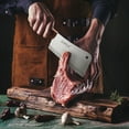 8 Inch Heavy Duty Meat Cleaver, Bone Chopper & Vegetable Slicing Knife for Chefs - Butcher Knife ...