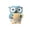 Light Blue, variant on Creative Succulent Planter Pot, Owl-Shaped Cup-Shaped Planter Pot, Resin Home Decor Item (Brown)