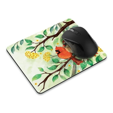 WIRESTER 8.66x7.08 in Rectangle Mouse Pad with Non-Slip Rubber Base for Computers  Laptop  Office & Home - Red Cardinal Birds In Summer price history on PriceWatchPro