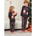 thumbnail image 4 of Pijamas familiares a juego de Navidad 2025, estampado de letras de Papá Noel, muñeco de nieve, adultos, niños y bebés, conjuntos familiares a juego, pijamas familiares navideños, 4 of 4