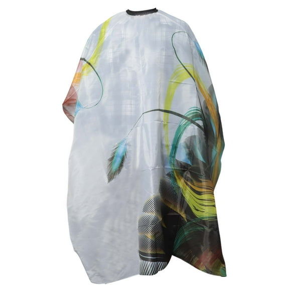 Unique Bargains 1 Pc Retro Feather Pattern Hair Cutting Cape 61.02"x53.15" Blue White