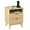 Oak 1pcs, variant on Nightstands with Charging Station, Modern Fluted 2 Drawers End Tables, Side Tables with Storage Shelf for Bedroom, Office