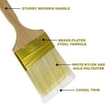 thumbnail image 3 of Ezzo Paint brushes Wood Handle Angled for Water or Oil Based Paints Set of 4, 3 of 7