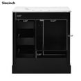 thumbnail image 7 of 30-inch Bathroom Vanity - Black Ceramic Sink With Overflow 3 Drawers And Adjustable Shelf Construction & Style Basin Ample Storage Space Elegant Design, 7 of 7
