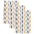 thumbnail image 2 of Yellow Grey Striped Kitchen Towels Set of 3, Modern Abstract Geometric Stripes Absorbent Dish Towels for Kitchen, Microfiber Hand Towel, Quick Drying Tea Towel for Cleaning Decorative Dishcloths, 2 of 7