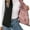 Pink, variant on Women'S Solid Color Sleeveless Down Stand Collar Zipper Vest Winter Lightweight Warm Vest Jacket