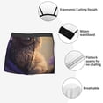 thumbnail image 5 of Rateoe Purple Flower Lazy Cat Mens Boxer Briefs Poly Spandex Performance Boxer Briefs Underwear Hem Boxer Briefs - XX-Large, 5 of 8