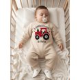 thumbnail image 6 of BemeyourBBs Baby Boy Spring Fall Winter Clothes Newborn Baby Boys Hospital Going Home Outfit One Piece Romper A Little Driver is Here Letters Tractor Printed Long Sleeve Jumpsuit Bodysuit, 6 of 9