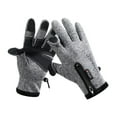 thumbnail image 2 of Guantes de invierno / Térmicos / Cortavientos / Pantalla / Abrigados / No impermeables Completo Gris shamjiam Guantes de invierno, 2 of 4