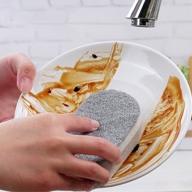 3PC Pack High-Density Compressed Nanometer Sponge Wipe Housework Cleaning Conjuring Wipe Kitchen Dishwashing Cleaning Stain Removal Dishwashing Sponge