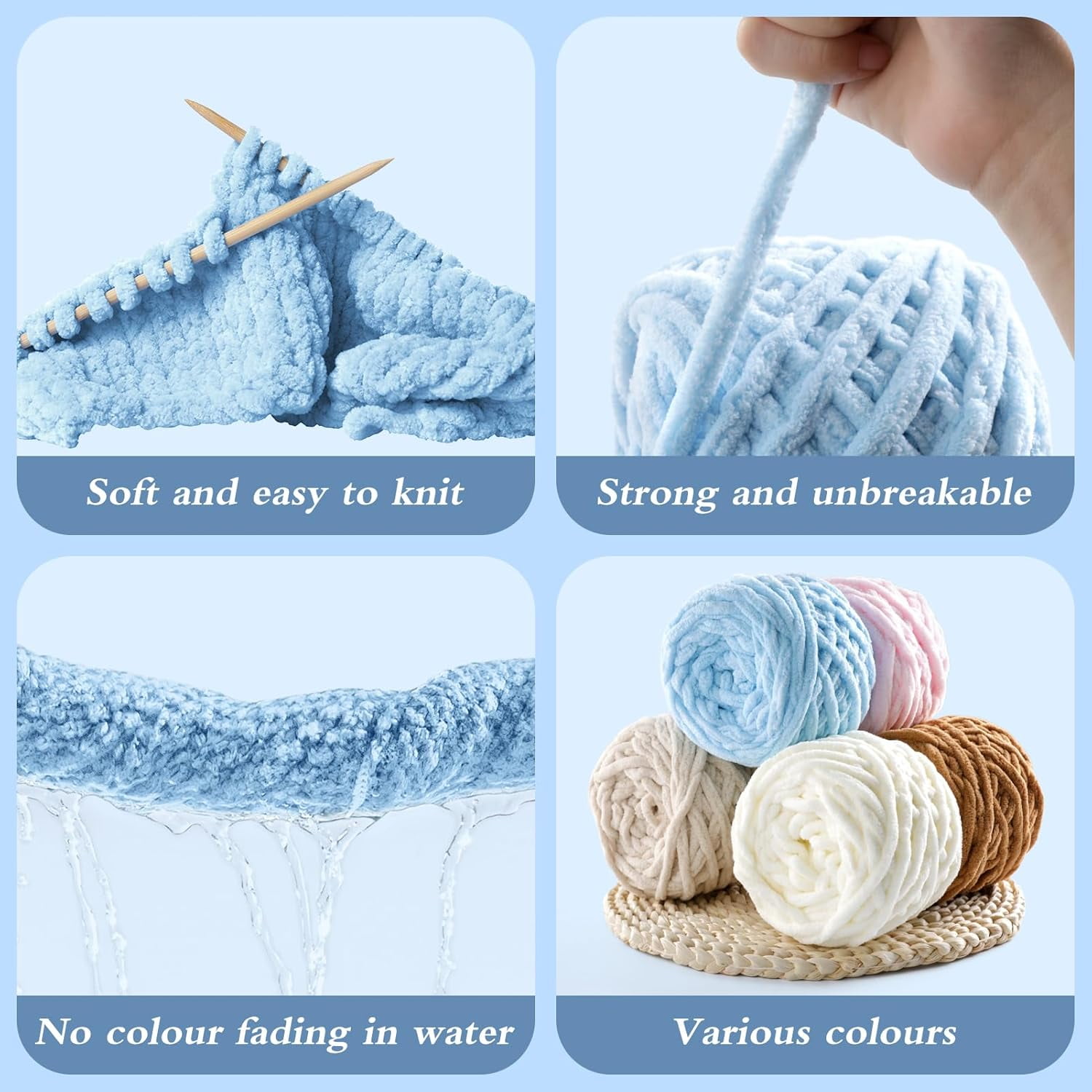 Chunky Yarn,Yarn For Blanket Crocheting,Blanket Yarn For Crochet,Hand-Woven Thick Ice Bar Yarn Handcrafted DIY Crochet Sweater Doll Yarn Segment Dyed Scarf(Brown 11ft*0.2in)from ANMUYUM