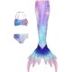 thumbnail image 1 of liorougpatt Traje de baño de sirena para nadar para niñas y niños (sin monoaleta), 1 of 4