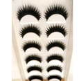 thumbnail image 1 of 6 pares de pestañas postizas hechas a mano, con tallos de plástico negro, aspecto natural y realista, cómodas de llevar para el maquillaje diario y de fiesta, belleza de los ojos de las mujeres, 1 of 4