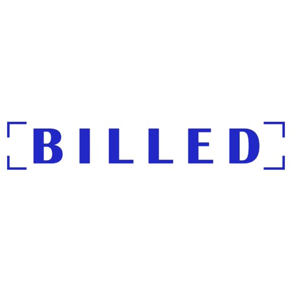 Printtoo Billed Self Inking Rubber Stamp Pre-Inked Office Stamp- Home Office Business Stationery, Blue- 42 x 9 mm