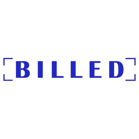 Printtoo Billed Self Inking Rubber Stamp Pre-Inked Office Stamp- Home Office Business Stationery, Blue- 42 x 9 mm