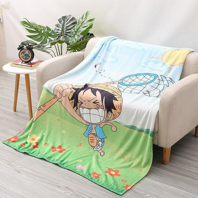 Cartoon and anime themed flannel blankets, summer digital print shawls and blankets
