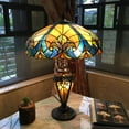 thumbnail image 3 of RADIANCE Goods Tiffany-Style 3 Light Victorian Double Lit Table Lamp 18" Shade, 3 of 6