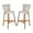 Light Gray, variant on GZXS Outdoor Barstools Set of 2, PE Wicker Counter Height Chairs with Acacia Wood Legs, All-Weather Patio Seating for Patio, Deck, Garden, Light Gray