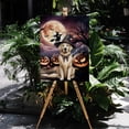 thumbnail image 4 of Spooky Halloween Night Witch Golden Retriever Glowing Pumpkins Vertical Matte Canvas Poster Goldens Dog Lover Gifts Idea Wall Art Home Decor - 12015, 4 of 5