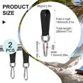 thumbnail image 3 of 2 x Fixation de Swing - Support de hamac - Chaise suspendue - Corde de chaise suspendue - 28 cm - avec 2 mousquetons et 2 anneaux en D, 3 of 5