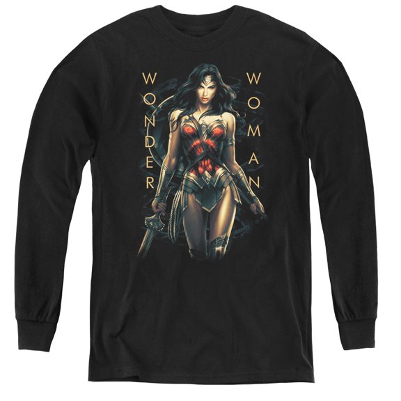 Wonder Woman Movie - Armed And Dangerous - Youth Long Sleeve Shirt - X-Large