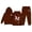 Brown, variant on Kids Hoodie Tracksuit Set Unisex Two Piece Hoodie Sweatshirt With Pants