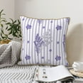 thumbnail image 6 of Kll Bouquet And Lavender Flowers Decorative Throw Pillow Covers Velvet Soft For Couch Sofa Bedroom Living Room Outdoor -18"X18", 6 of 8