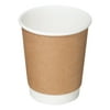 [150 Count] 8 oz Disposable Double Wall Paper Coffee Cups - Insulated Disposable Coffee Cups Sleeves attached - Bio Degradable Eco Friendly Hot Beverage Cups, Takeout, To Go, Coffee Shop, Wholesale