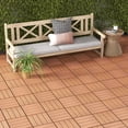 thumbnail image 4 of Gymax 36PCS Interlocking Deck Tiles 12'' x 12'' Waterproof All Weather Flooring Covering, 4 of 9