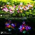 thumbnail image 4 of Luces solares para jardín, luces solares decorativas impermeables para exteriores, paquete de 2 nuevas y mejoradas con 44 luces LED y 34 mariposas solares, 4 of 5