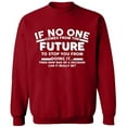 thumbnail image 2 of OXI Crewneck Sweatshirt - No One Come From The Future, Basic Casual Sweatshirts for Men's and Women Fleece Sweatshirt Long Sleeve - Antiquee Cherry Small, 2 of 2