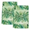 thumbnail image 2 of Monstera Leaves Kitchen Towels Set of 2, Summer Tropical Plants Palm Leaf Ombre Green Absorbent Dish Towels for Kitchen, Microfiber Hand Towel, Quick Drying Tea Towel for Cleaning Dishcloths, 2 of 7