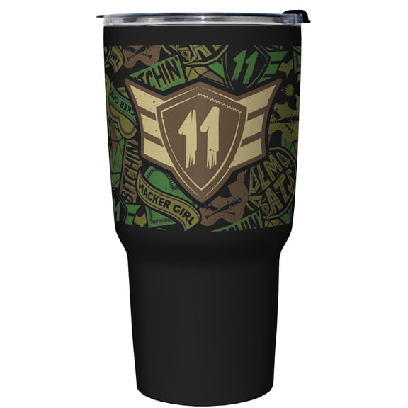 Netflix Stranger Things Demobat Camo Logo Stainless Steel Tumbler w/Lid