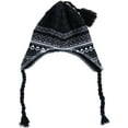 thumbnail image 2 of CTM  Heavy Knit Winter Pattern Helmet Hat and Glove Set (Men), 2 of 3