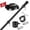 Black, variant on FIASON 5ft Silver One-Piece Stainless Steel Flag Pole, 1 Pack, Tangle Free 360 Rotating Rings & Stainless Clips, Heavy Duty for Truck RV Boat Yard Porch Outdoor, No Bracket No Flag