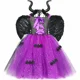 thumbnail image 4 of Disfraz de bruja para niñas, vestido de tutú de Halloween para niñas pequeñas, disfraz de bruja malvada de cuento de hadas, vestidos de fiesta de carnaval para niñas, 4 of 5