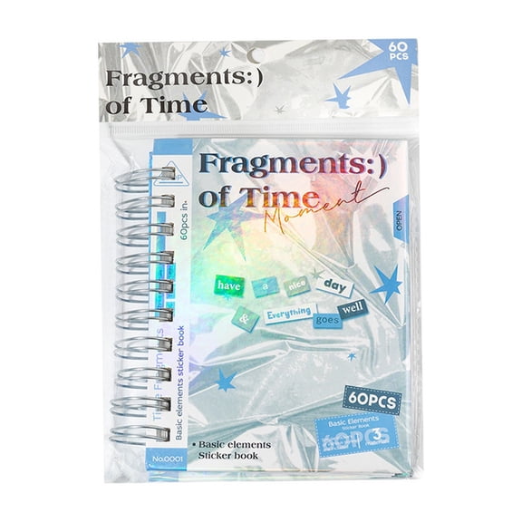 Time Sticker Book, 60 Sheets Aesthetic Decorative Stickers, High-Defined Vinyl Stickers for Journaling, Scrapbooking, Laptops, Water Bottles, Photocards & Classroom Stationery Gift